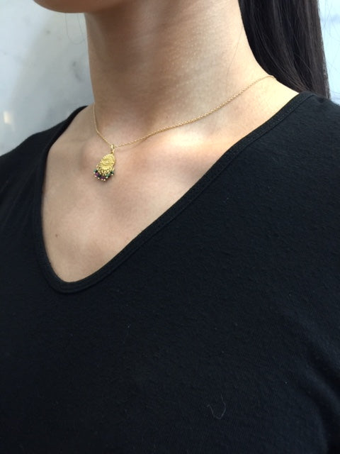 All Seeing Eye Tear Necklace, Green