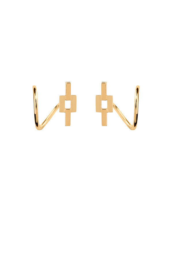 Aurore Twirl Earring, Gold