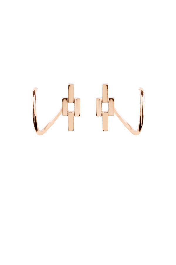Aurore Twirl Earring, Rose Gold