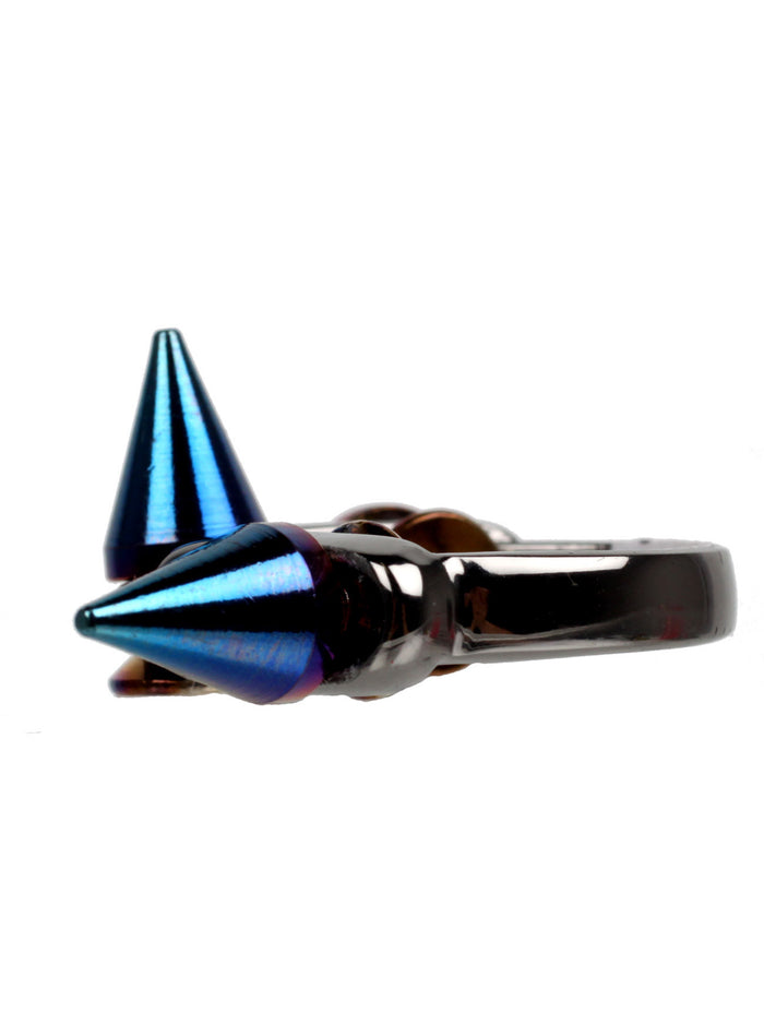 Cosmic Warrior Spike Ring, Hematite