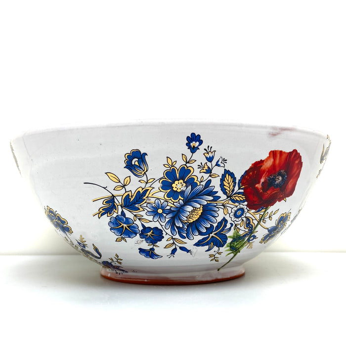 Floral serving bowl