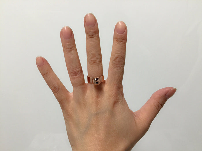 Large Sphere Ring, Gold