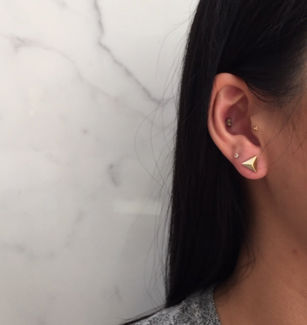 Sid Earring, High Polished Gold