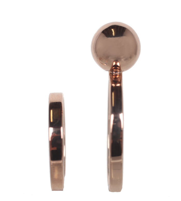 Small sphere & midi ring set, Rosegold