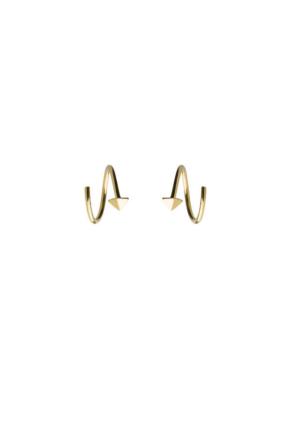 Stud Twirl Earring, Gold