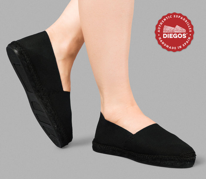 All black espadrilles