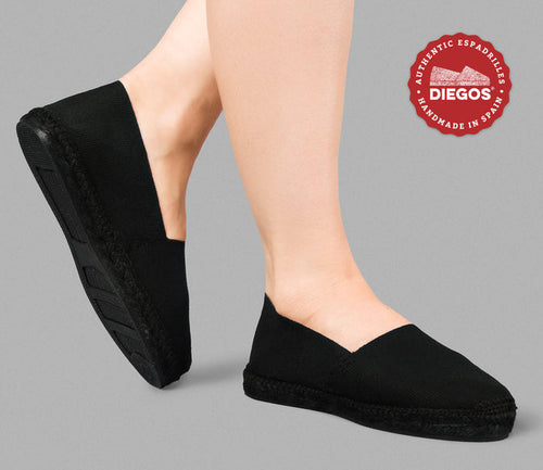 All black espadrilles