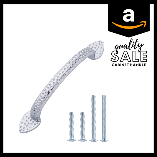 AmazonBasics Triangle Foot Cabinet Handle, 5.5 Length  Polished Chrome, 10-Pack