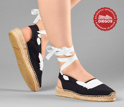 Black basque Catalina espadrille