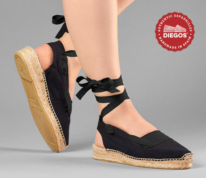 Black basque Catalina espadrille