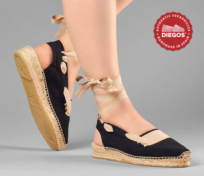 Black basque Catalina espadrille