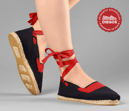 Black basque espadrilles