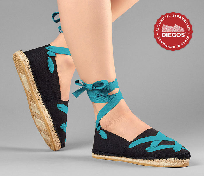 Black classic laces espadrilles