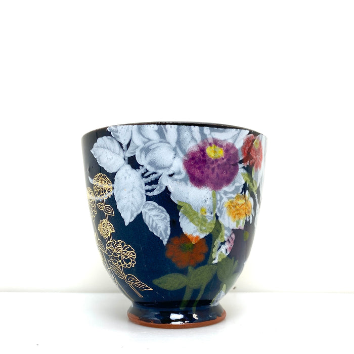 Black Floral cup