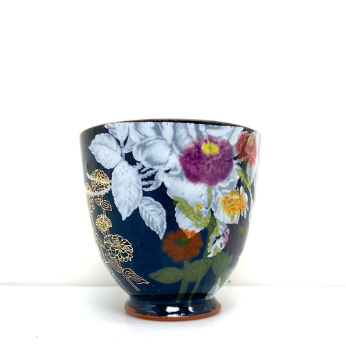Black Floral cup
