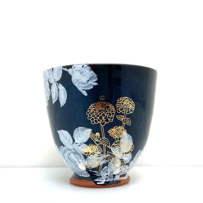 Black Floral cup