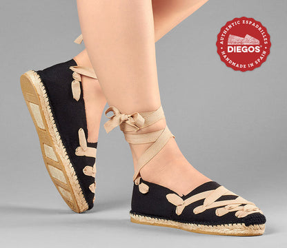 Black Pamplona espadrilles