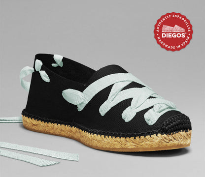Black pamplona espadrilles