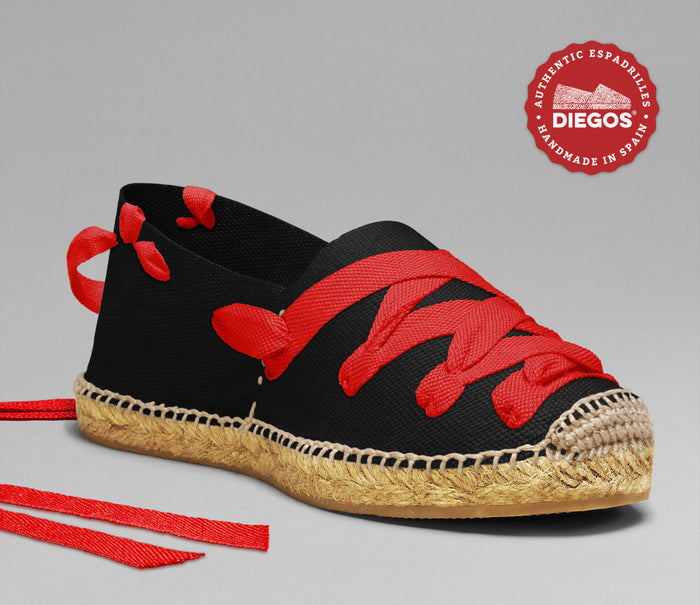Black pamplona espadrilles