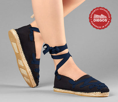 Black Pamplona espadrilles