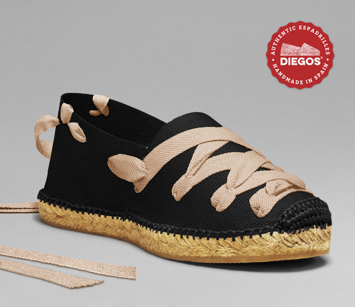 Black pamplona espadrilles