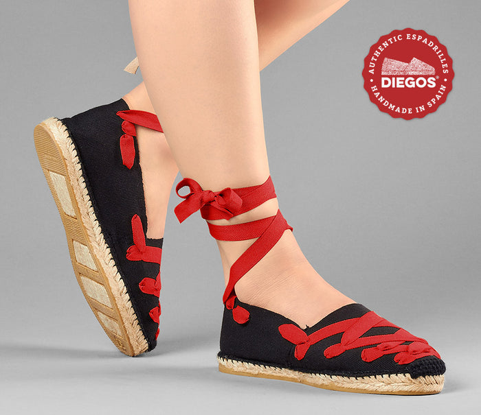 Black Pamplona espadrilles