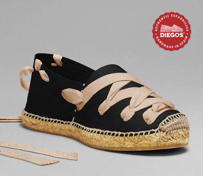 Black pamplona espadrilles