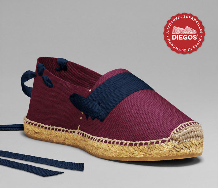 Burgundy basque espadrilles