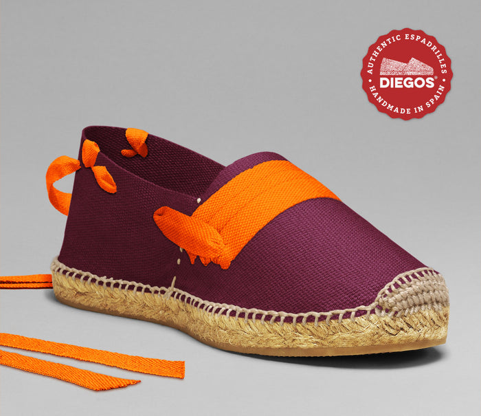 Burgundy basque espadrilles