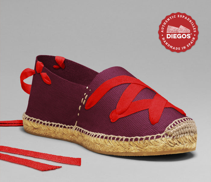 Burgundy classic espadrilles