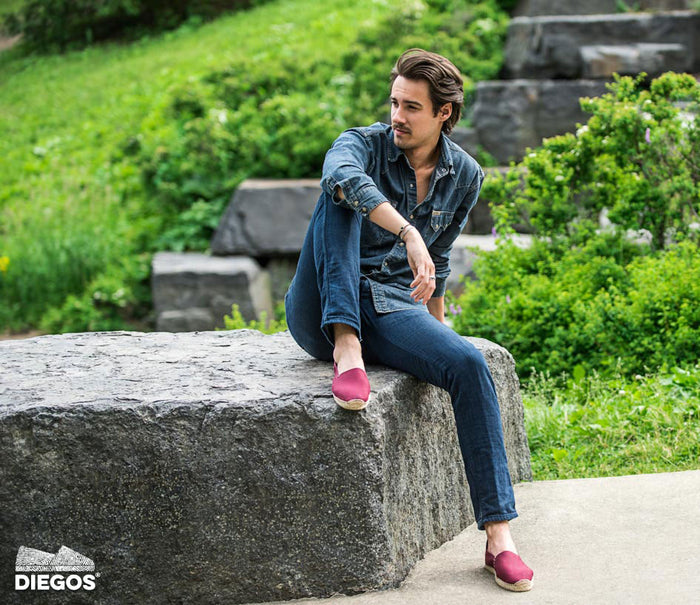 Burgundy espadrilles
