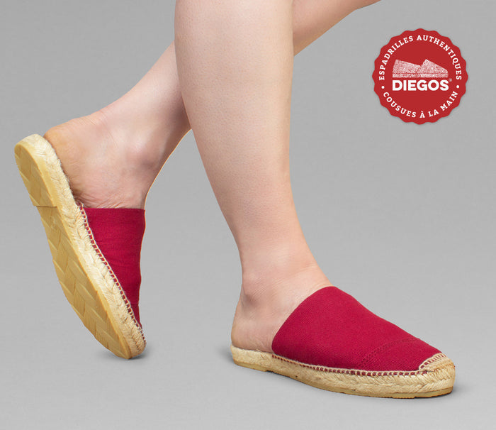 Burgundy mule espadrilles