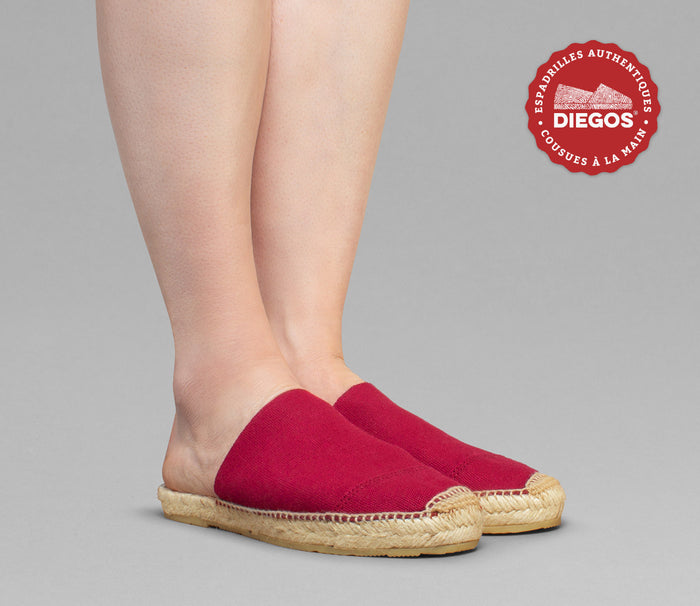 Burgundy mule espadrilles