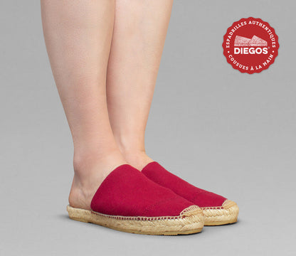 Burgundy mule espadrilles