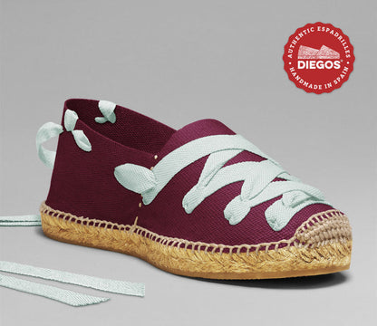Burgundy pamplona espadrilles