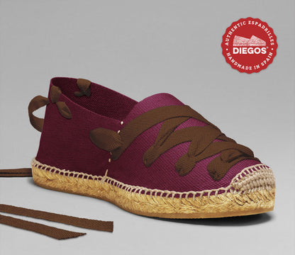 Burgundy pamplona espadrilles