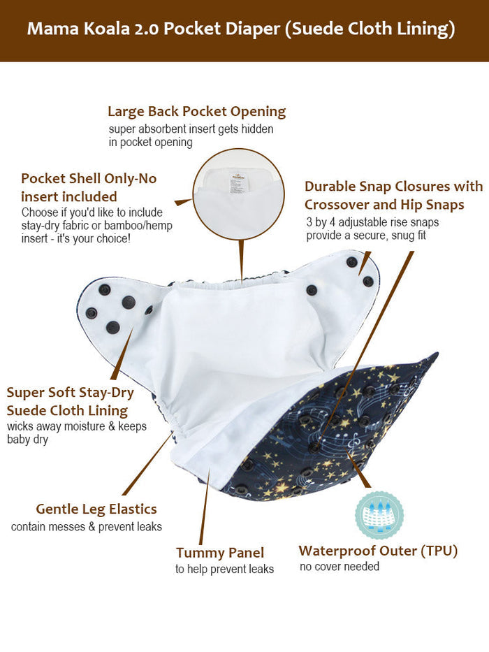 Clearance Pocket Diaper 2.0 -PD51002P-S(Suede Cloth)