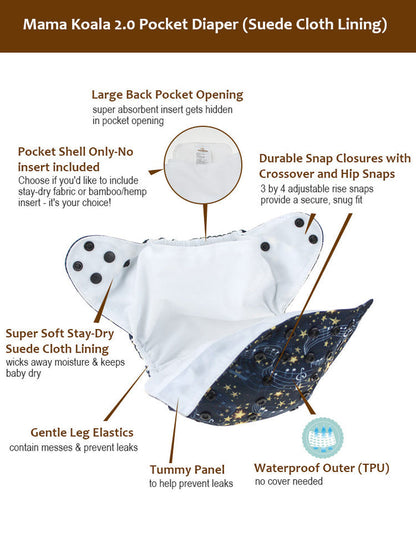 Clearance Pocket Diaper 2.0 -PD51002P-S(Suede Cloth)