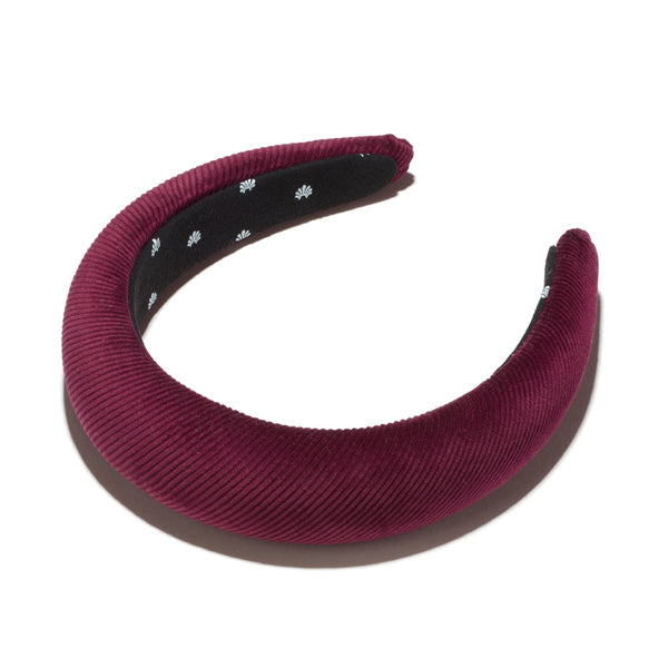 Corduroy Padded Headband, Merlot