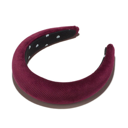 Corduroy Padded Headband, Merlot