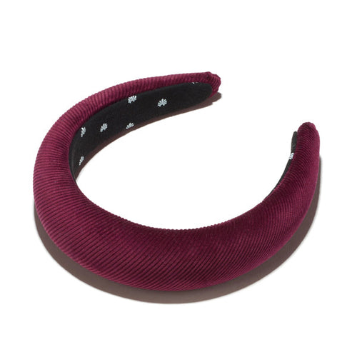 Corduroy Padded Headband, Merlot