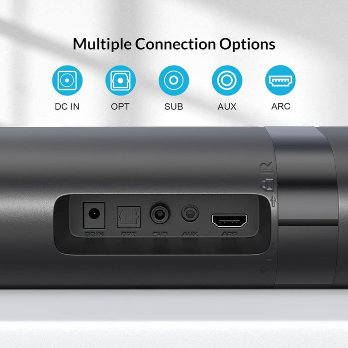 Cowin Sound Bar with Subwoofer, 110W Sound Bar for Smart TV with Adjustable Deep Bass & Volume Boost & 3 EQ Modes, Bluetooth/ARC/Opt/AUX, Detachable Soundbar for TV/PC/Gaming/Projector Cowinaudio