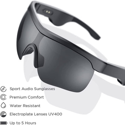 Cowin Sound Shades Smart Audio Sports Sunglasses, Black Cowinaudio