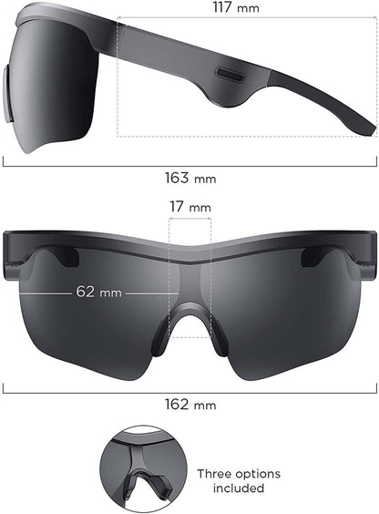Cowin Sound Shades Smart Audio Sports Sunglasses, Black Cowinaudio
