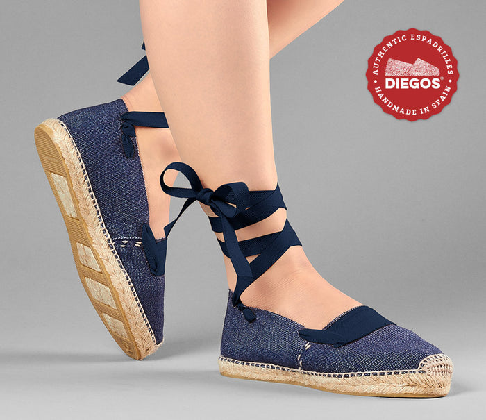 Denim basque espadrilles
