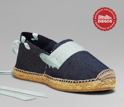Denim basque espadrilles