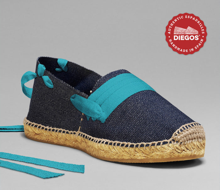 Denim basque espadrilles