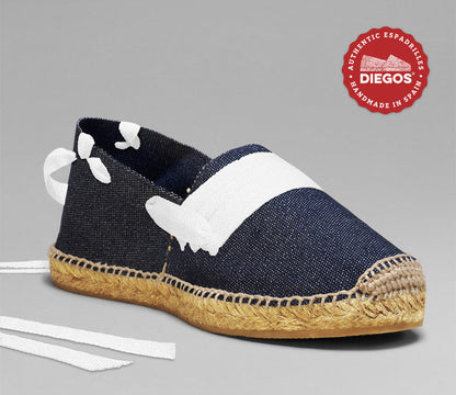 Denim basque espadrilles