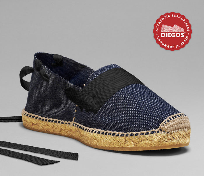 Denim basque espadrilles