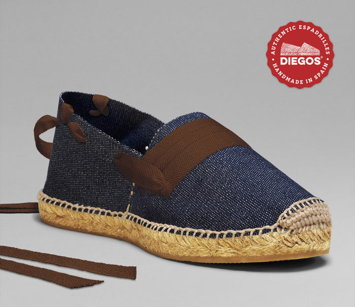 Denim basque espadrilles